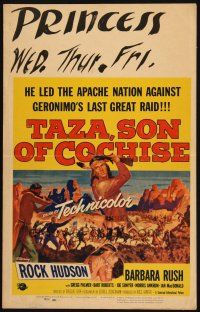 2y656 TAZA SON OF COCHISE WC '54 Rock Hudson as Native American, Barbara Rush!