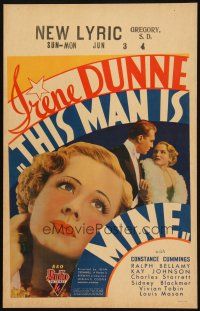 2y665 THIS MAN IS MINE WC '34 Irene Dunne must keep husband Ralph Bellamy's old flame away!