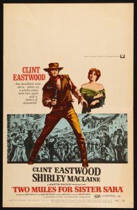 2y687 TWO MULES FOR SISTER SARA WC '70 art of gunslinger Clint Eastwood & Shirley MacLaine!