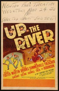 2y693 UP THE RIVER WC '38 Preston Foster, wacky art of prisoners escaping in drag!