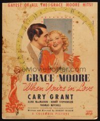 2y710 WHEN YOU'RE IN LOVE WC '37 second billed Cary Grant in the gayest of all Grace Moore hits!