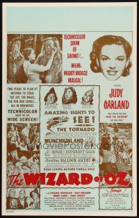2y735 WIZARD OF OZ Benton REPRO WC '90s cool different montage of Judy Garland & co-stars!