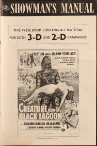 2y127 CREATURE FROM THE BLACK LAGOON pressbook '54 3-D, filled with great info & poster images!