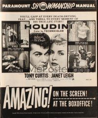 2y150 HOUDINI pressbook '53 Tony Curtis as the famous magician + his sexy assistant Janet Leigh!