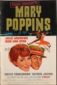 2y171 MARY POPPINS pressbook '64 Julie Andrews & Dick Van Dyke in Disney classic!