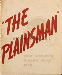 2y183 PLAINSMAN pressbook '36 great close up of Gary Cooper & Jean Arthur, Cecil B. DeMille