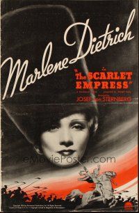 2y192 SCARLET EMPRESS pressbook '34 Josef von Sternberg & Marlene Dietrich classic!