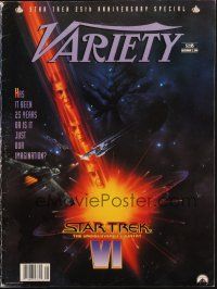 2y109 STAR TREK VI promo brochure '91 art by John Alvin on the cover of Variety Magazine!