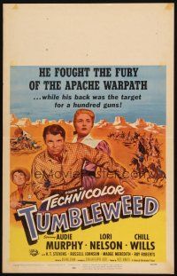 2y685 TUMBLEWEED WC '53 Audie Murphy fought the fury of the Apache warpath!