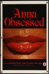 2z054 ANNA OBSESSED 1sh '77 Constance Money, Annette Haven, Jamie Gillis, sexy lips!