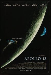 2z058 APOLLO 13 advance DS 1sh '95 directed by Ron Howard, Tom Hanks, Houston, we have a problem!