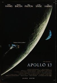 2z057 APOLLO 13 advance 1sh '95 directed by Ron Howard, Tom Hanks, Houston, we have a problem!