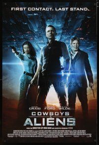 2z165 COWBOYS & ALIENS advance DS 1sh '11 Daniel Craig, Harrison Ford, sexy Olivia Wilde!