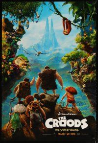 2z170 CROODS advance DS 1sh '13 cool image from CG prehistoric adventure comedy!