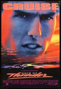 2z196 DAYS OF THUNDER 1sh '90 super close image of angry NASCAR race car driver Tom Cruise!
