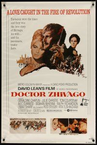 2z215 DOCTOR ZHIVAGO 1sh R80 Omar Sharif, Julie Christie, David Lean English epic, Terpning art!
