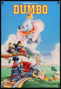 2z223 DUMBO DS 1sh R90s colorful art from Walt Disney circus elephant classic!