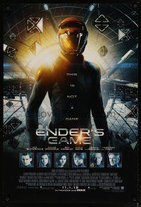 2z230 ENDER'S GAME advance DS 1sh '13 Harrison Ford, Asa Butterfield in the title role!