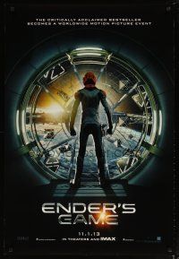 2z231 ENDER'S GAME teaser DS 1sh '13 Harrison Ford, Asa Butterfield in the title role!