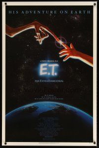 2z224 E.T. THE EXTRA TERRESTRIAL 1sh '82 Drew Barrymore, Steven Spielberg classic, Alvin art!