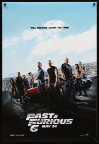 2z256 FAST & FURIOUS 6 cast style teaser DS 1sh '13 Dwayne Johnson, Vin Diesel, Paul Walker!