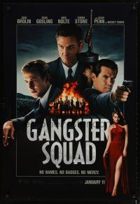 2z282 GANGSTER SQUAD teaser DS 1sh '13 Josh Brolin, Ryan Gosling, Sean Penn, sexy Emma Stone!