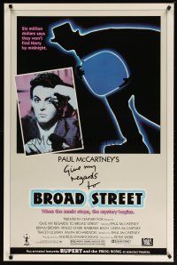 2z296 GIVE MY REGARDS TO BROAD STREET style B 1sh '84 great portrait image of Paul McCartney!