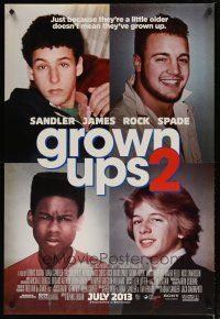 2z324 GROWN UPS 2 advance DS 1sh '13 Adam Sandler, Kevin James, Chris Rock, David Spade!