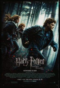2z333 HARRY POTTER & THE DEATHLY HALLOWS PART 1 advance DS 1sh '10 Daniel Radcliffe on the run!