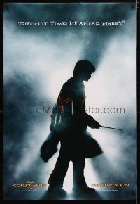 2z334 HARRY POTTER & THE GOBLET OF FIRE teaser DS 1sh '05 cool silhouette of Daniel Radcliffe!