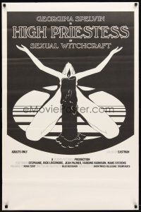 2z346 HIGH PRIESTESS OF SEXUAL WITCHCRAFT 1sh '73 Georgina Spelvin, sexy art of woman w/candle!