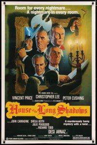 2z357 HOUSE OF THE LONG SHADOWS 1sh '83 Vincent Price, Peter Cushing, John Carradine & Chris Lee!