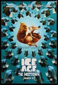 2z362 ICE AGE: THE MELTDOWN style A advance DS 1sh '06 wacky image of squirrel & piranhas!