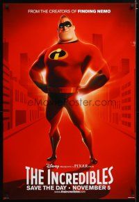 2z370 INCREDIBLES advance DS 1sh '04 Disney/Pixar animated sci-fi superhero family, Mr. Incredible!