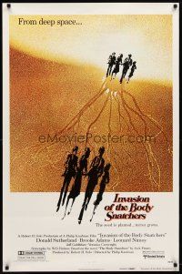 2z391 INVASION OF THE BODY SNATCHERS advance 1sh '78 Kaufman classic remake of space invaders!