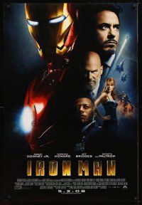 2z395 IRON MAN advance DS 1sh '08 Robert Downey Jr. is Iron Man, Gwyneth Paltrow!