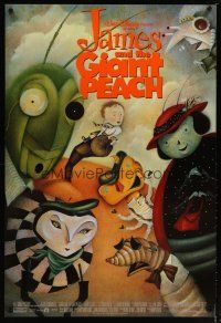 2z403 JAMES & THE GIANT PEACH DS 1sh '96 Walt Disney stop-motion fantasy cartoon, Lane Smith art!