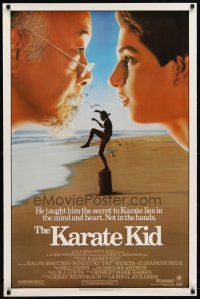 2z416 KARATE KID 1sh '84 Pat Morita, Ralph Macchio, teen martial arts classic!