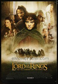 2z468 LORD OF THE RINGS: THE FELLOWSHIP OF THE RING advance 1sh '01 montage image of top cast!