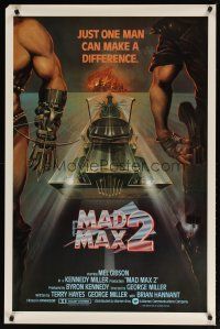 2z484 MAD MAX 2: THE ROAD WARRIOR int'l 1sh '82 Mel Gibson returns as Mad Max, art by Obrero!