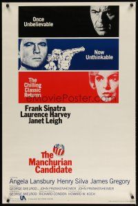 2z498 MANCHURIAN CANDIDATE 1sh R88 Frank Sinatra, Janet Leigh, directed by John Frankenheimer!