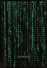 2z508 MATRIX RELOADED 2003 style holofoil teaser 1sh '03 Keanu Reeves, Wachowski Brothers sequel!