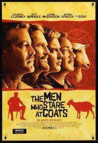 2z513 MEN WHO STARE AT GOATS advance 1sh '09 George Clooney, Ewan McGregor, Jeff Bridges!