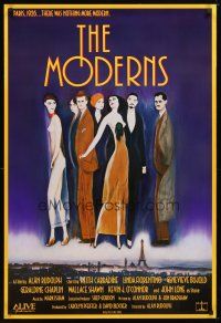 2z528 MODERNS 1sh '88 Alan Rudolph, Keith Carradine, cool art of trendy 1920s people!