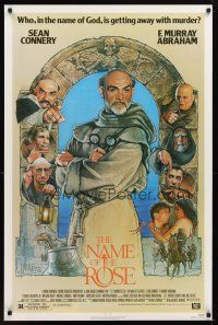2z544 NAME OF THE ROSE 1sh '86 Der Name der Rose, great Drew Struzan art of Sean Connery as monk!