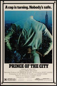 2z607 PRINCE OF THE CITY 1sh '81 directed by Sidney Lumet, Treat Williams over New York City!