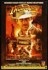 2z622 RAIDERS OF THE LOST ARK IMAX DS 1sh R12 art of adventurer Harrison Ford by Raats!