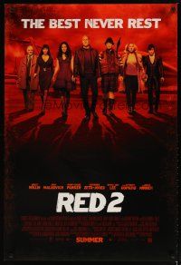 2z625 RED 2 advance DS 1sh '13 Willis, John Malkovich, Mary-Louise Parker, Catherine-Zeta Jones!
