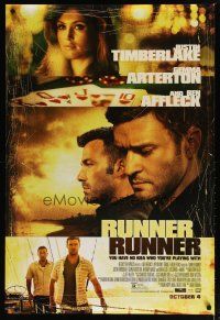 2z652 RUNNER RUNNER revised style A advance DS 1sh '13 Justin Timberlake, Gemma Arterton, Affleck!
