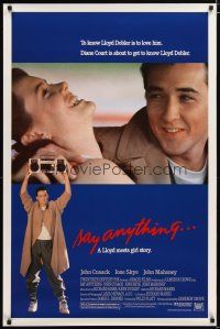 2z663 SAY ANYTHING 1sh '89 image of John Cusack holding boombox, Ione Skye, Cameron Crowe!